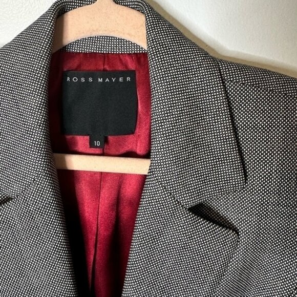 Ross Mayer Vintage Blazer Jacket Hound-stooth pattern size 10 - Picture 2 of 8